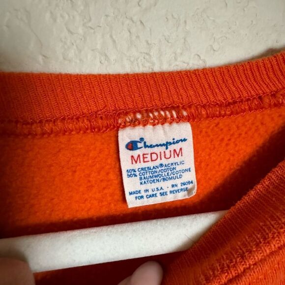 Vintage 80s Denver Broncos Sweater Sz Medium Orange - Picture 3 of 5